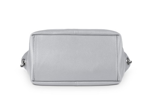 Torebka Skórzana Klasyczna Vera Pelle Trapez Szara (8).jpg