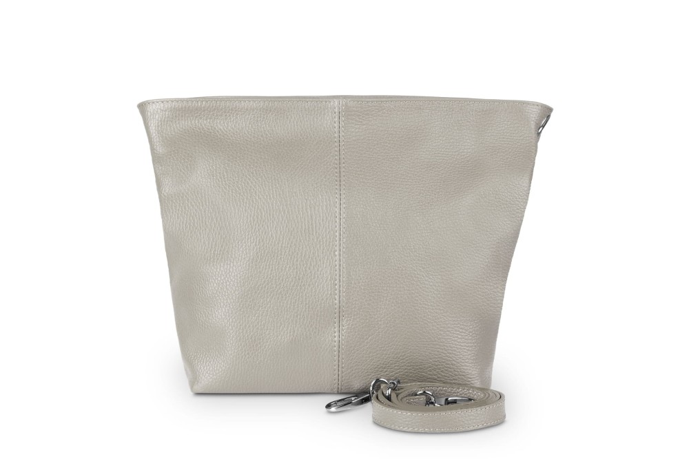 Torebka Skórzana Klasyczna Vera Pelle Trapez Taupe (1).jpg