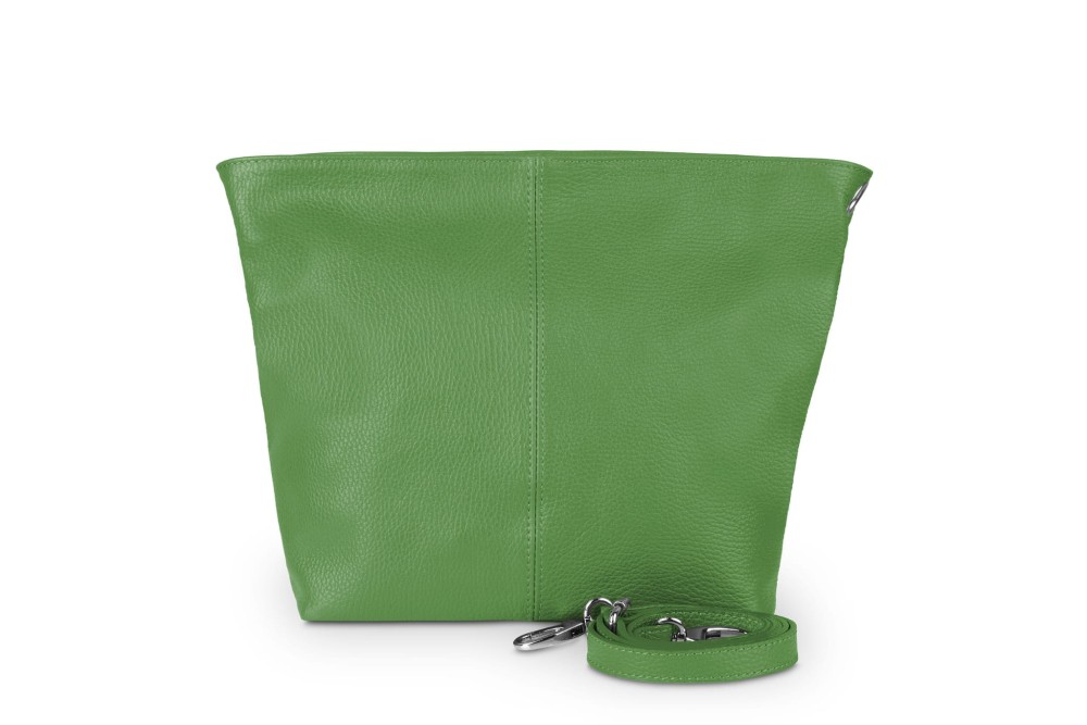 Torebka Skórzana Klasyczna Vera Pelle Trapez Trawiasta (1).jpg