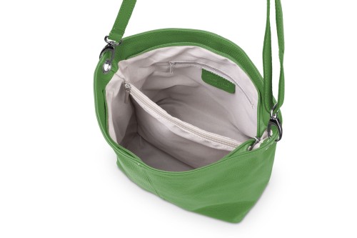 Torebka Skórzana Klasyczna Vera Pelle Trapez Trawiasta (6).jpg