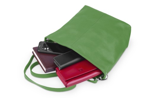 Torebka Skórzana Klasyczna Vera Pelle Trapez Trawiasta (7).jpg