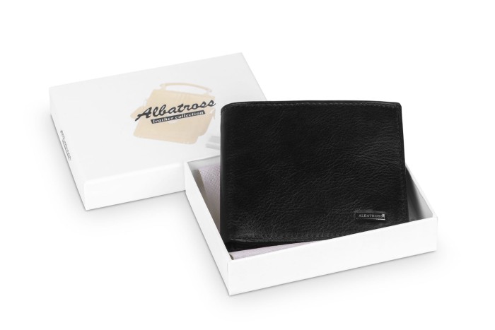 Portfel męski Skórzany Albatross Czarny