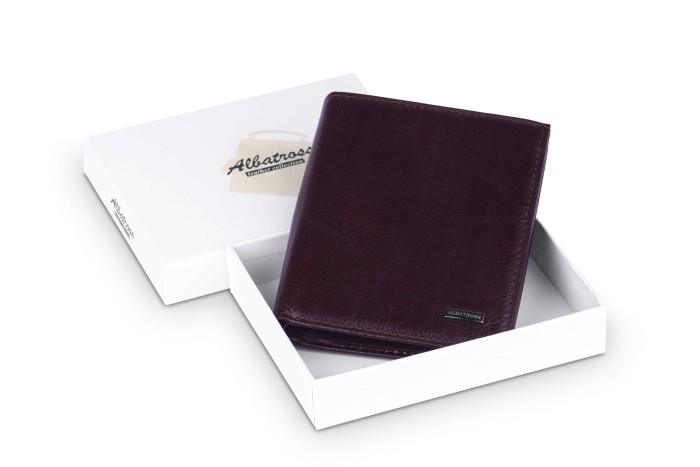 Portfel męski Skórzany Albatross Brązowy