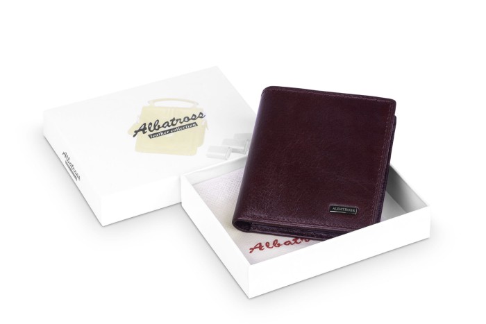 Portfel męski Skórzany Albatross Brązowy