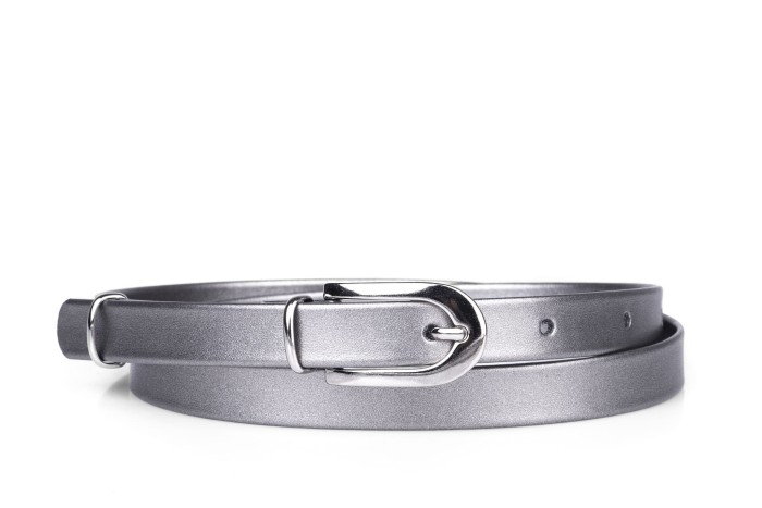 Pasek damski klasyczny stare srebro mat 1,5 cm