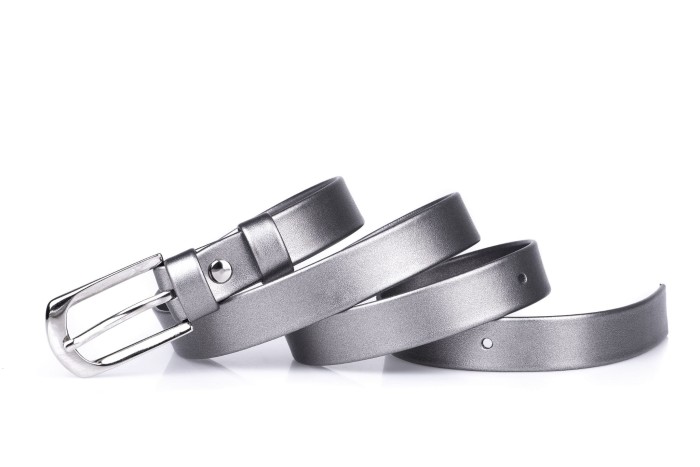 Pasek damski klasyczny stare srebro mat 2 cm