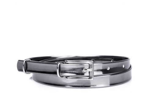 Pasek damski klasyczny stare srebro lakier (2).jpg