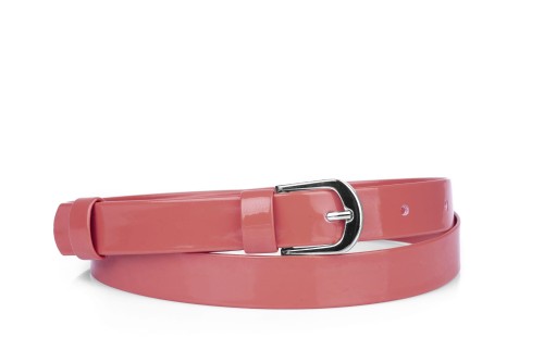 Pasek damski klasyczny koralowy lakier (2).jpg