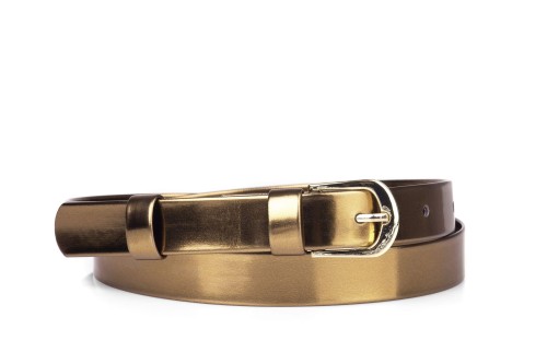 Pasek damski klasyczny stare złoto lakier (2).jpg