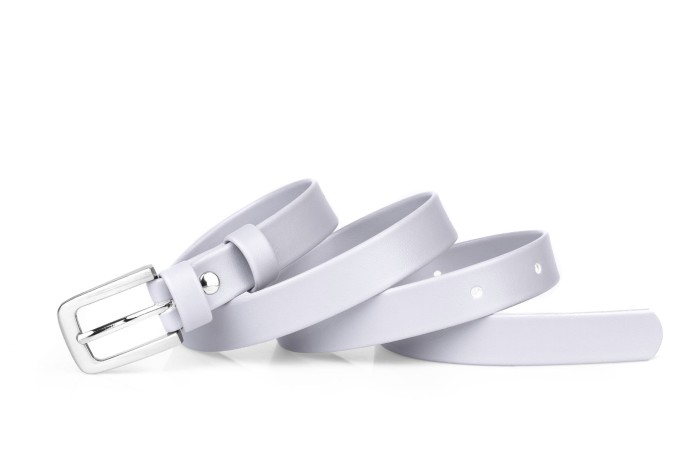 Pasek damski klasyczny platynowy mat 2 cm