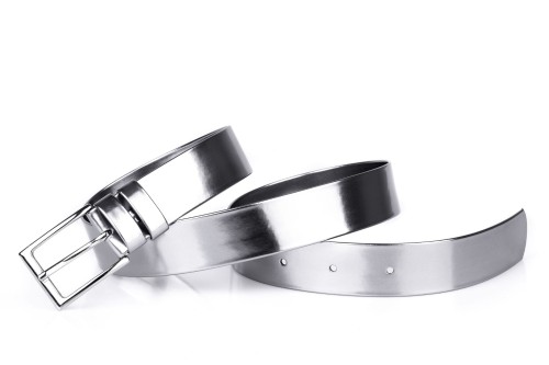 Pasek damski klasyczny stare srebro lakier (1).jpg