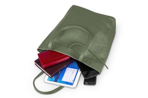 Torba Skórzana Vera Pelle Worek Khaki (9).jpg