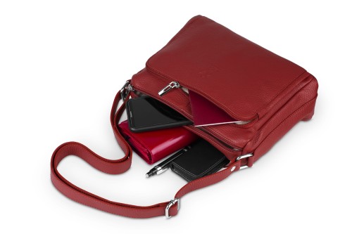 Torebka Skórzana Vera Pelle Antonio  Czerwona (7).jpg