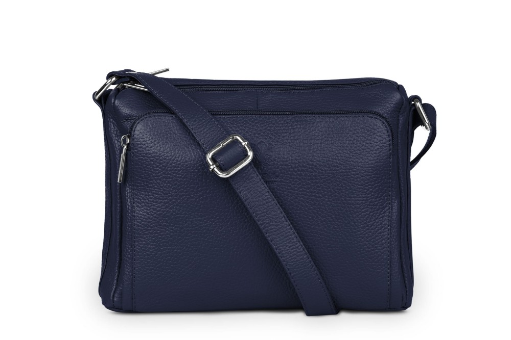 Torebka Skórzana Vera Pelle Antonio  Granatowa (1).jpg