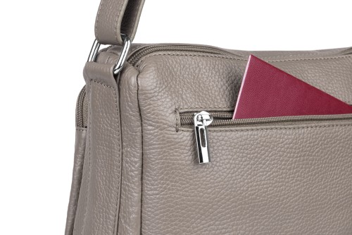 Torebka Skórzana Vera Pelle Antonio  Taupe (6).jpg