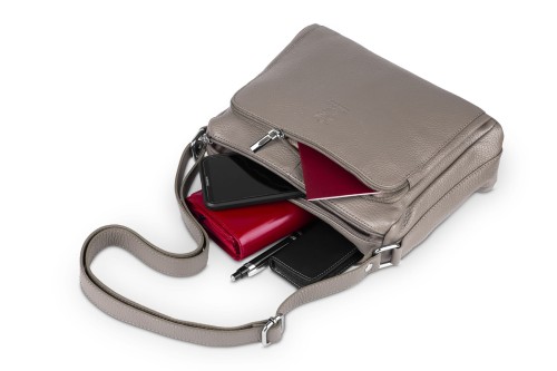 Torebka Skórzana Vera Pelle Antonio  Taupe (7).jpg