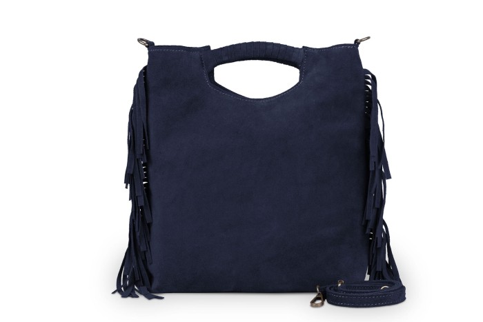 Torebka Skórzana Vera Pelle Dakota Granatowa