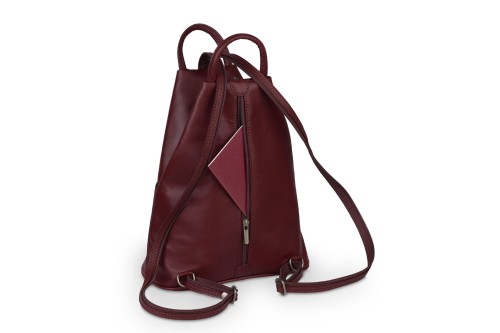 Plecak Skórzany Vera Pelle Piramide Bordowy (6).jpg