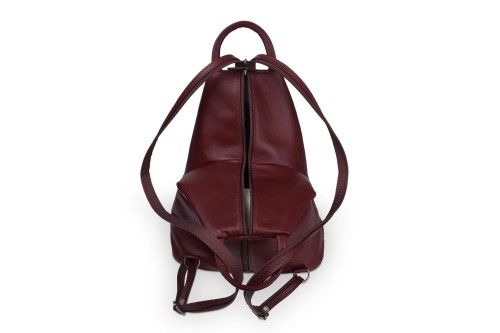 Plecak Skórzany Vera Pelle Piramide Bordowy (8).jpg