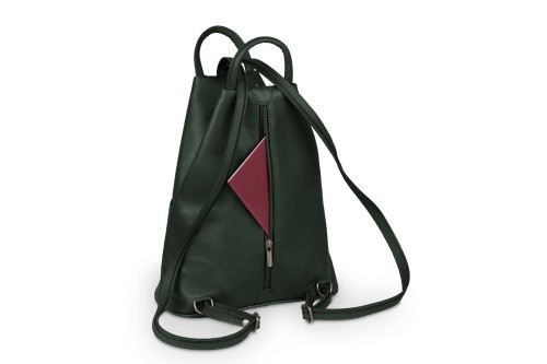 Plecak Skórzany Vera Pelle Piramide Butelkowy (6).jpg