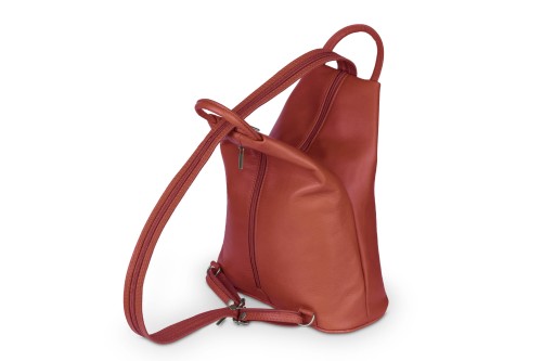 Plecak Skórzany Vera Pelle Piramide Czerwony (3).jpg