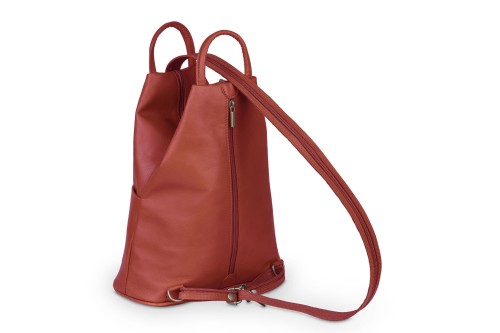 Plecak Skórzany Vera Pelle Piramide Czerwony (4).jpg