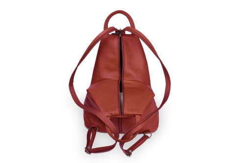 Plecak Skórzany Vera Pelle Piramide Czerwony (8).jpg