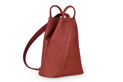 Plecak Skórzany Vera Pelle Piramide Czerwony (10).jpg