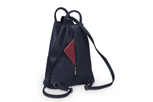 Plecak Skórzany Vera Pelle Piramide Granatowy (6).jpg