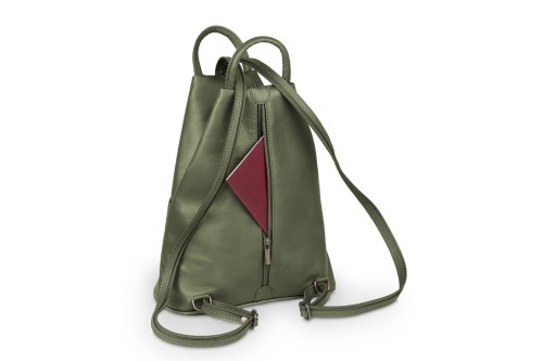 Plecak Skórzany Vera Pelle Piramide Oliwka (6).jpg
