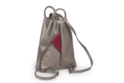 Plecak Skórzany Vera Pelle Piramide Taupe (6).jpg