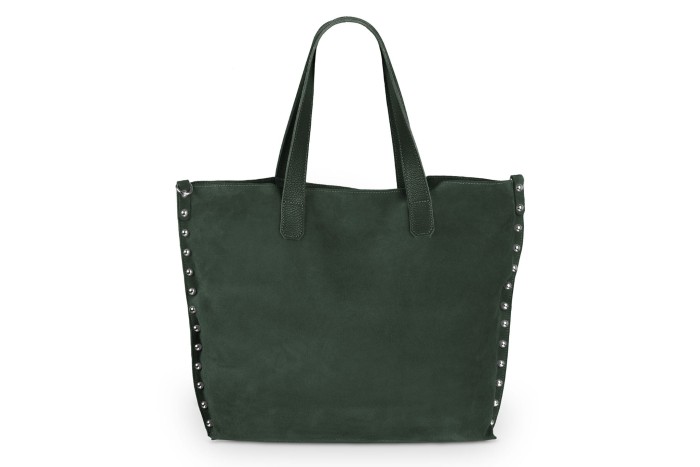 Torba Skórzana Zamszowa Rivetto Vera Pelle Butelkowa