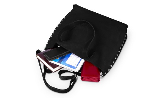 Torba Skórzana Zamszowa Rivetto Vera Pelle Czarna (5).jpg