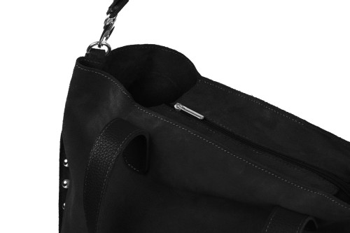 Torba Skórzana Zamszowa Rivetto Vera Pelle Czarna (8).jpg