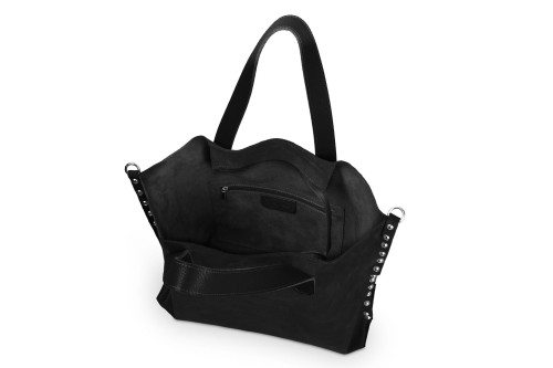 Torba Skórzana Zamszowa Rivetto Vera Pelle Czarna (9).jpg