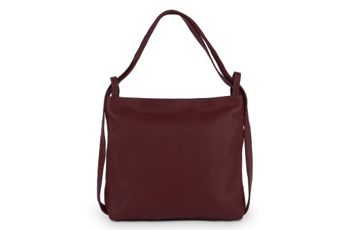 Torba Plecak Damska Skórzana Vera Pelle Bordo (1).jpg