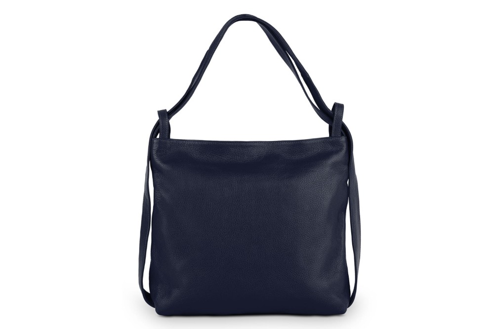 Torba Plecak Damska Skórzana Vera Pelle Granatowa (1).jpg