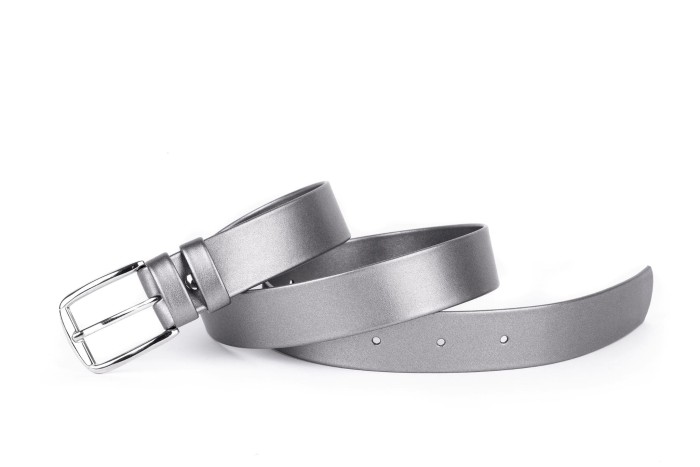 Pasek damski klasyczny stare srebro mat 3 cm