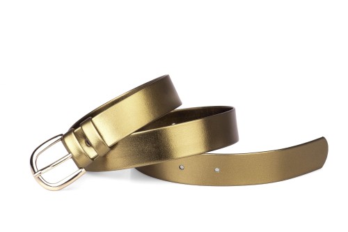 Pasek damski klasyczny stare złoto mat (1).jpg