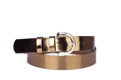 Pasek damski klasyczny stare złoto lakier (2).jpg