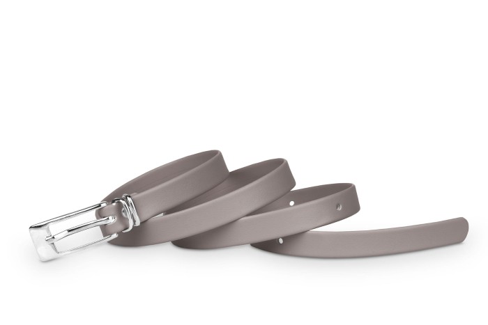 Pasek damski klasyczny taupe mat 1,5 cm