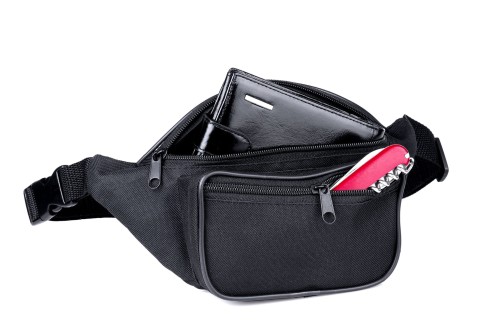 nerka, saszetka na biodro, czarna