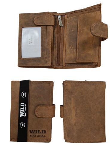 Portfel męski Skórzany Wild Natural 503X Lt.Br RFID 