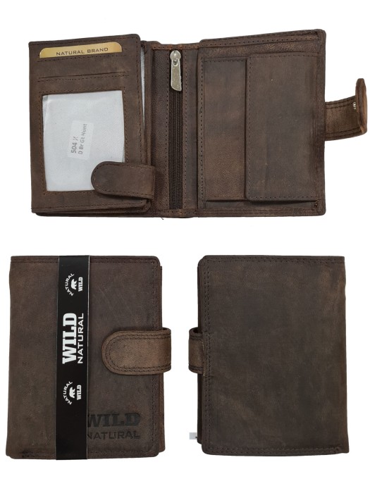 Portfel męski Skórzany Wild Natural 504X Dr.Br RFID