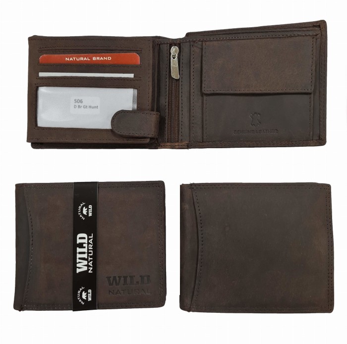 Portfel męski Skórzany Wild Natural 506 Dr.Br RFID