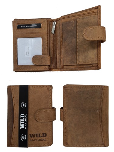 Portfel męski Skórzany Wild Natural 507X Lt.Br RFID 
