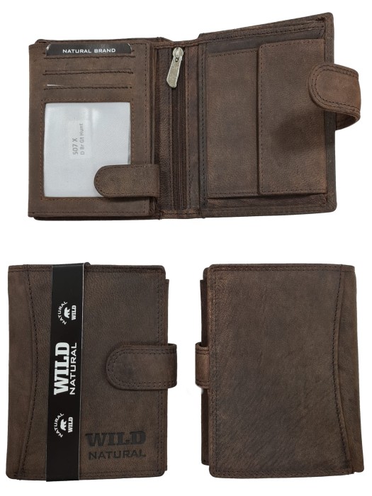 Portfel męski Skórzany Wild Natural 507X Dr.Br RFID 