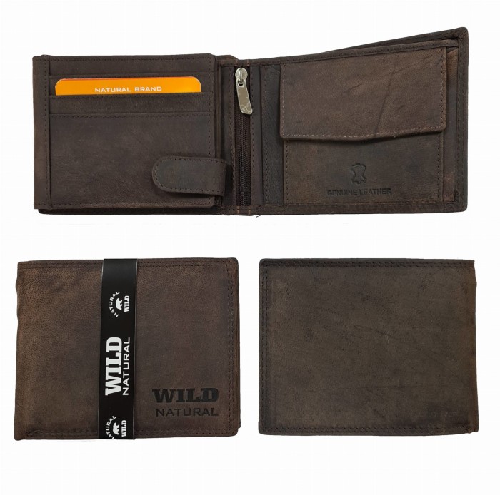 Portfel męski Skórzany Wild Natural 508 Dr.Br RFID