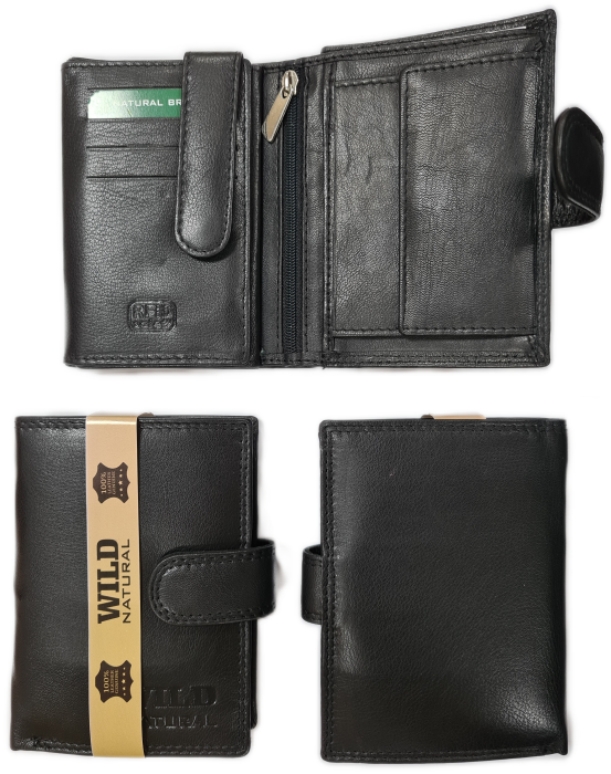 Portfel męski Skórzany Wild Natural 706X Black 