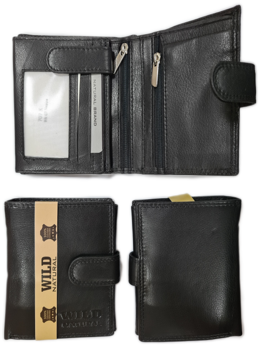 Portfel męski Skórzany Wild Natural 707X Black